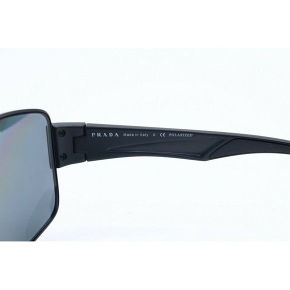 Prada SPR 53NS-1B0-5Z1 Square Black Sunglasses Gray Polarized Lens 65mm (B) - Picture 6 of 7
